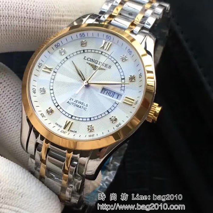 LONGINES浪琴 全自動機械 時尚商務男士腕表 WSS1206